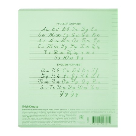 Notebook 18 sheets ruler Erichkrause Coverpro Neon "Classic", plastic cover, OFSET block, whiteness 100%, green-13