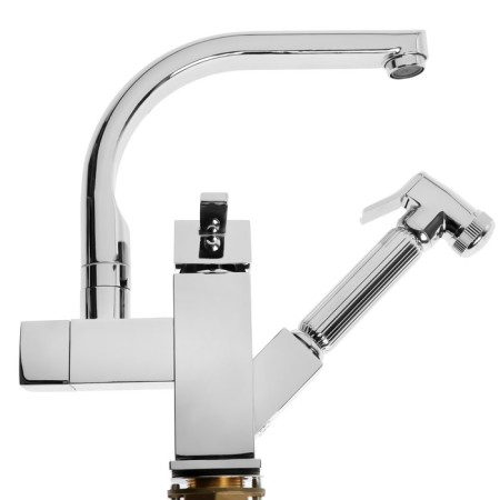 Accoona A4491 kitchen mixer, with hygienic shower, brass, chrome-2