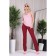 Female trousers, size 42, burgundy color
