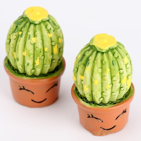 Miniature Puppet "Large Cactus", set 2 pcs., Size 1 pc. - 1.7 × 2.5 × 1.7 cm-3