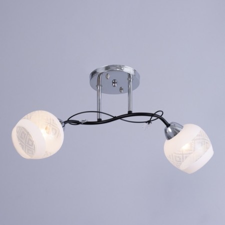 Mona chandelier 2x60W E27 chrome, black 45x35x28cm-1