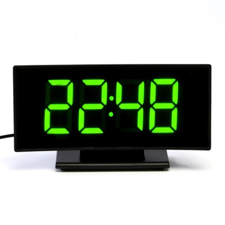 Electronic desktop watches, thermometer, calendar, USB, 17 x 9.5 cm, 3AAA-1