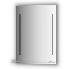 A mirror with a shelf 55 cm, with 2 built-in LED lights 11 W, 55x75 cm, EvoForm
