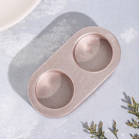 Gypsum Climber from gypsum for two candles oval, 12x6x3cm, champagne-2