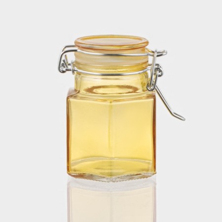 Glass jar for spices with a gourmet lock "Glass", 100 ml, 5.5 × 8 cm, color mix-3