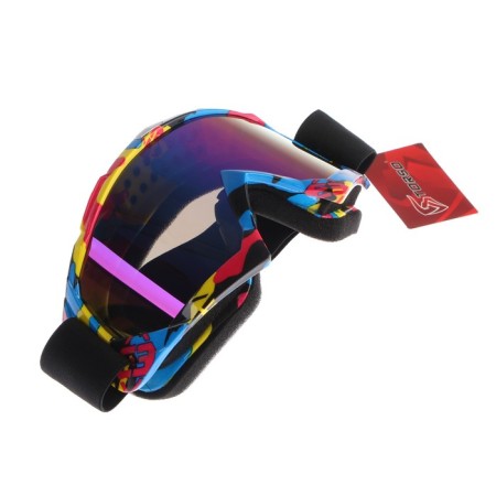 Mask glasses for motor vehicles, glass blue-violet chameleon, camouflage-bomb, OM-16-4