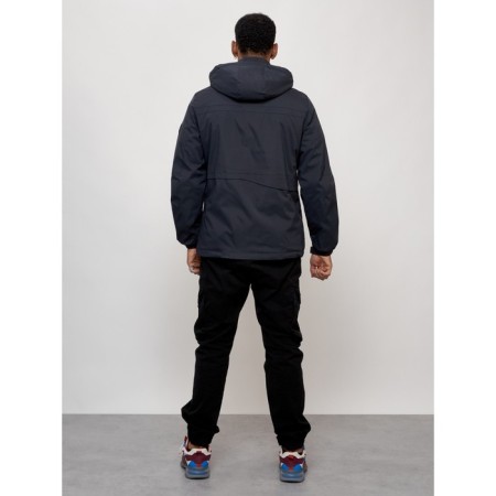 Sports male jacket, size 50, dark blue color-3