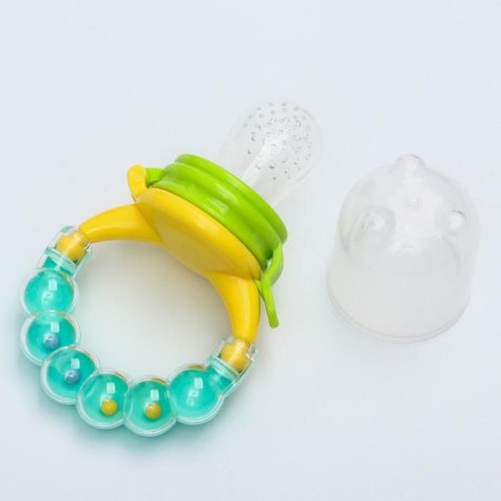 Nibbler for feeding, with silicone mesh, handle-pure handle, green color-3