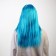 Carnival wig "shine", blue color
