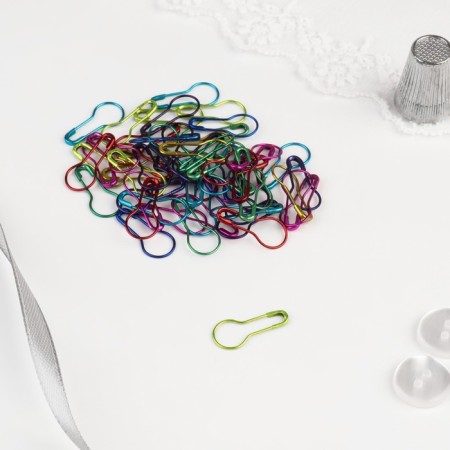 Pins with round end, 22 mm, 60 pcs, colorful color-1