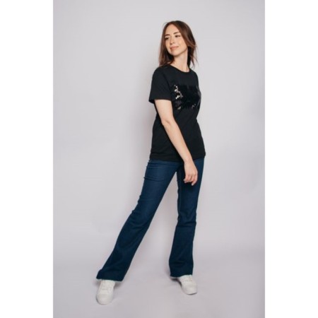 Women's T -shirt Let’s Go "Square", size 52, black color-1