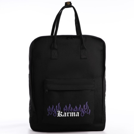 Backpack School Textile Karma, 38x27x13 cm, black color-2