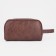Lightning cosmetic bag, external pocket, brown color
