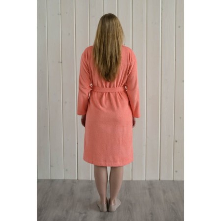 Women's robe, Schalka, size 62, coral color, Makra-3