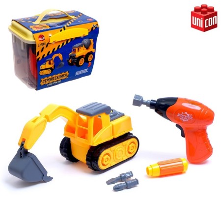 Designer "Excavator" with an electric screwdriver, 22 details