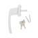 Window tundra handle with a lock of 35 mm, metal, white