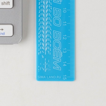 Plastic line 15 cm "first in everything", the blue case-2