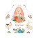 Apron of a kitchen with a photo print "Happy Easter", adjustable, size OS