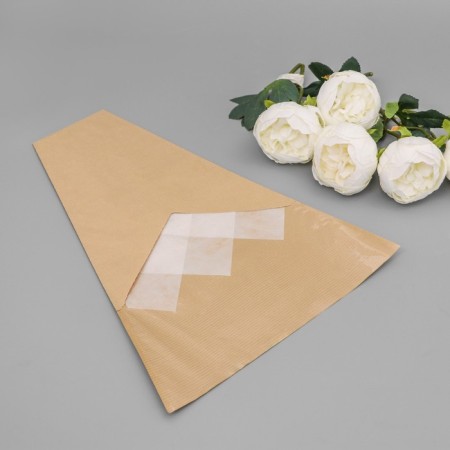 Packet stoop for flowers, craft+ film, 30+ 11x42cm ± 1cm, natural-2