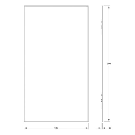 EvoForm mirror, with fake, 5 mm, 50x90 cm-1
