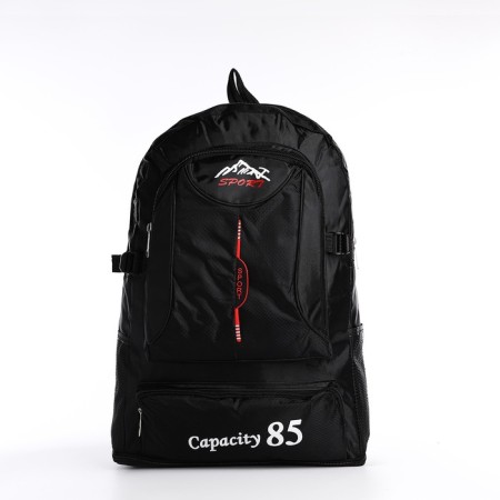 A backpack with a lightning with an increase, 55l, 5 external pockets, black color