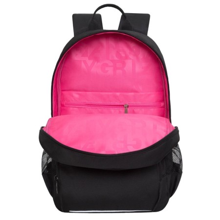 School backpack, 40 x 25 x 13 cm, Grizzly, ergonomic back, laptop department, black-2