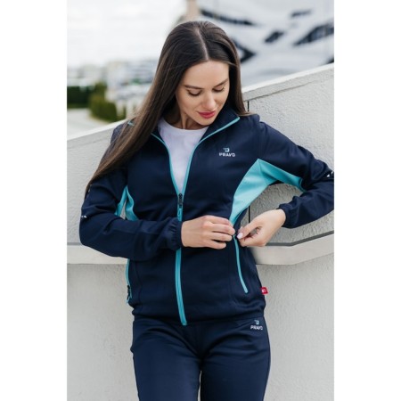 Sports Fomen's costume, size 48, dark blue color, turquoise-11