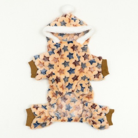 Assumes "Stars" with a hood, size M (ds 27 cm, og 40 cm, ok 30 cm), beige-6