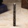 A candle from wax with thyme "Restoration of human energy", 13x1.7 cm, 1 h, black