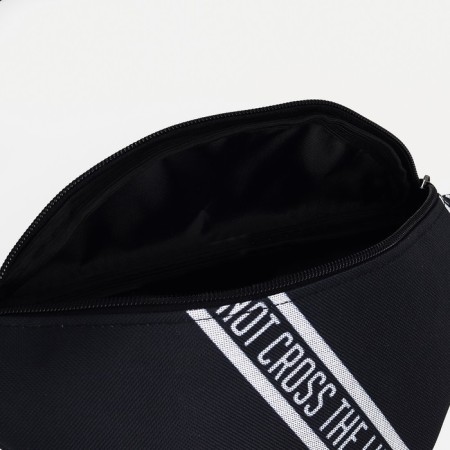 Zipper bag, adjustable belt, black color-4