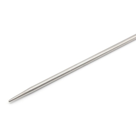 The knitting needles are circular, metal, 80 cm/3.0 mm-1