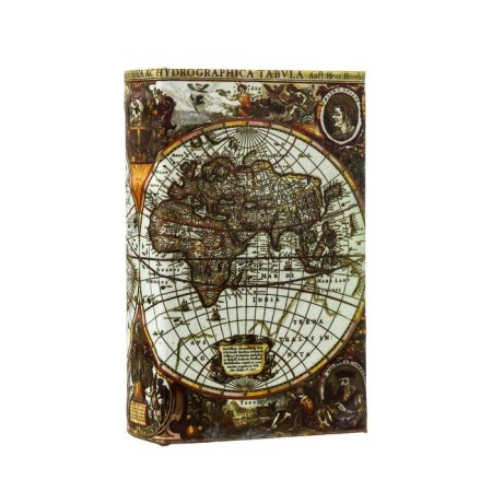 Safe-book wood "Map of the discoverers" 17x11x5 cm-6