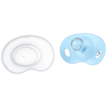 Object-dummy classic, silicone, +3 months, with a cap, mix for a boy M&B-5
