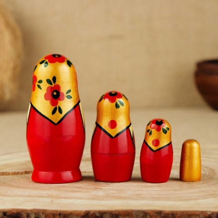 Matryoshka "Khokhlomskaya", 4 puppet, the highest category-1