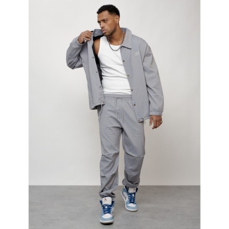 Male tracksuit, size 48, gray color-14