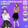 Carnival set "Cute" (rim+ chocker+ golf) anime