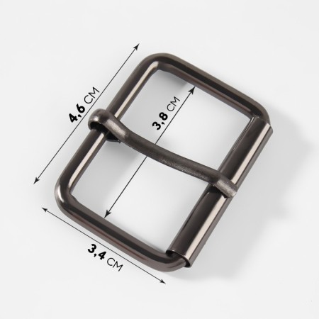 Wire buckle, 4.6 × 3.4 cm, 38 mm, 5 pcs, black nickel color-2