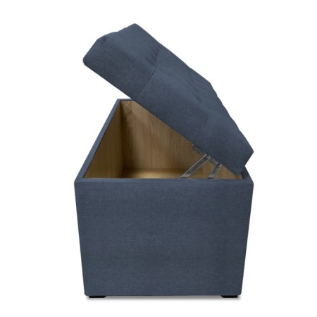 Puff with a lid and weight, 800 × 400 × 420 mm, Dream velor, Ocean color-5