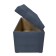 Puff with a lid and weight, 800 × 400 × 420 mm, Dream velor, Ocean color