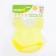 Bibslate for feeding silicone with pocket, yellow color