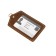 Case for passing, badge with pockets, brown Pull-up