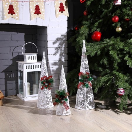 LED figure "Color cones" 40, 50, 60 cm, textiles, metal, 220 V, glow of multi-3