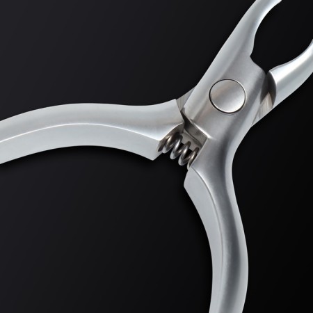 Manicure nippers for the cuticle “Premium Satin”, hidden spring, matte, 10.3 cm, blade length - 4 mm, silver color-7