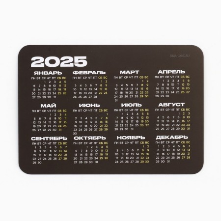 Calendar 2025 Pocket "New Year: Dniester", 7 x 10 cm, New Year's series-2