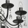 Aurora chandelier, 8x60W E14, black color, silver