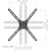 Kromax Corbel-7 Black 22 22 "-65" Max.30kg, wall turn and 107755