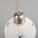 A set of Christmas tree balls "Silver Patterns" 3 pcs., Battery, 1 LED, glow white glow