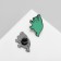 Set of icons (2 pcs.) “Frogs”, green color in black metal