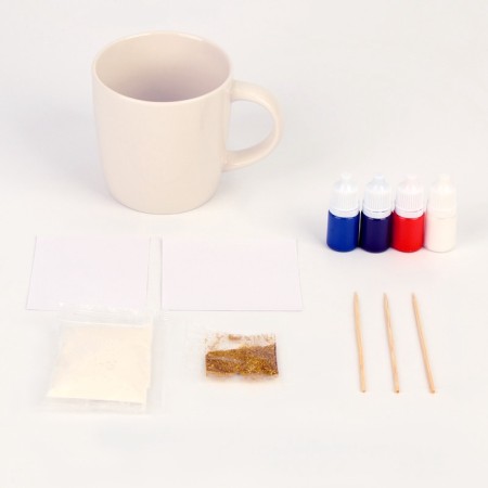 New Year's set for creativity. Drawing on the water: Ebru "Create your mug", Santa Claus, New Year-2