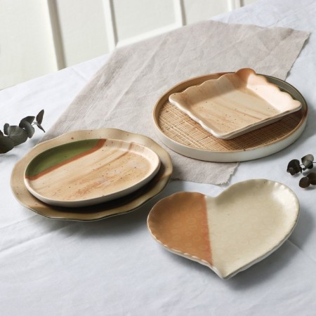 Ceramic plate "Self -Ceater", 18 x 14.4 cm, beige color-5